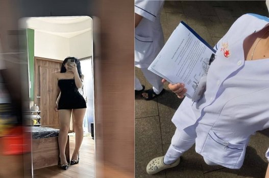 Eu sou um estudante com uma fila larga e alta